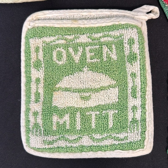 Lot of Vintage Potholders Crocheted and Teri Cloth 6 Pieces - Picture 4 of 9